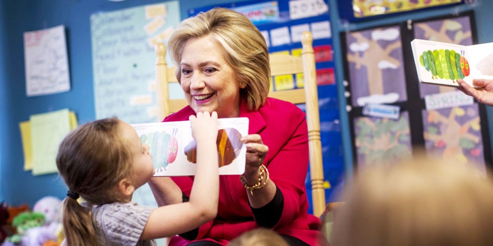 Tre em My thich ba Clinton lam tong thong hinh anh