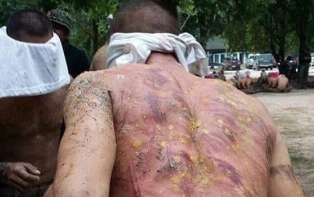 Linh tre Thai Lan bi danh vi khong hoan thanh bai huan luyen hinh anh