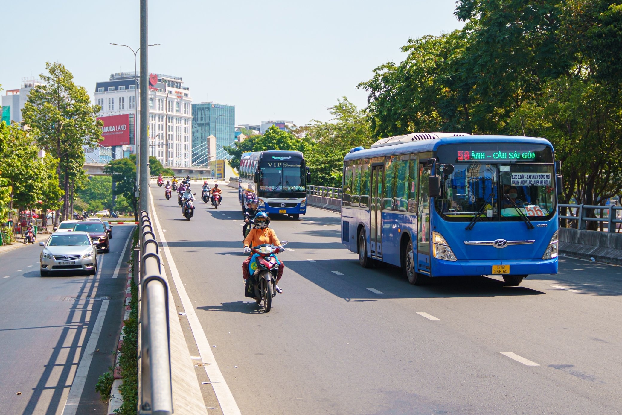 Mat chua toi 5 phut de qua cau vuot Nguyen Huu Canh hinh anh