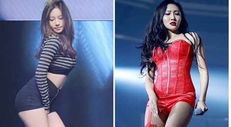 Nhung sao nu thich dien vay ngan, bo sat len san khau hinh anh