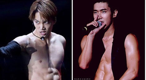 Nhung man phanh ao khoe co bung cua than tuong Kpop hinh anh