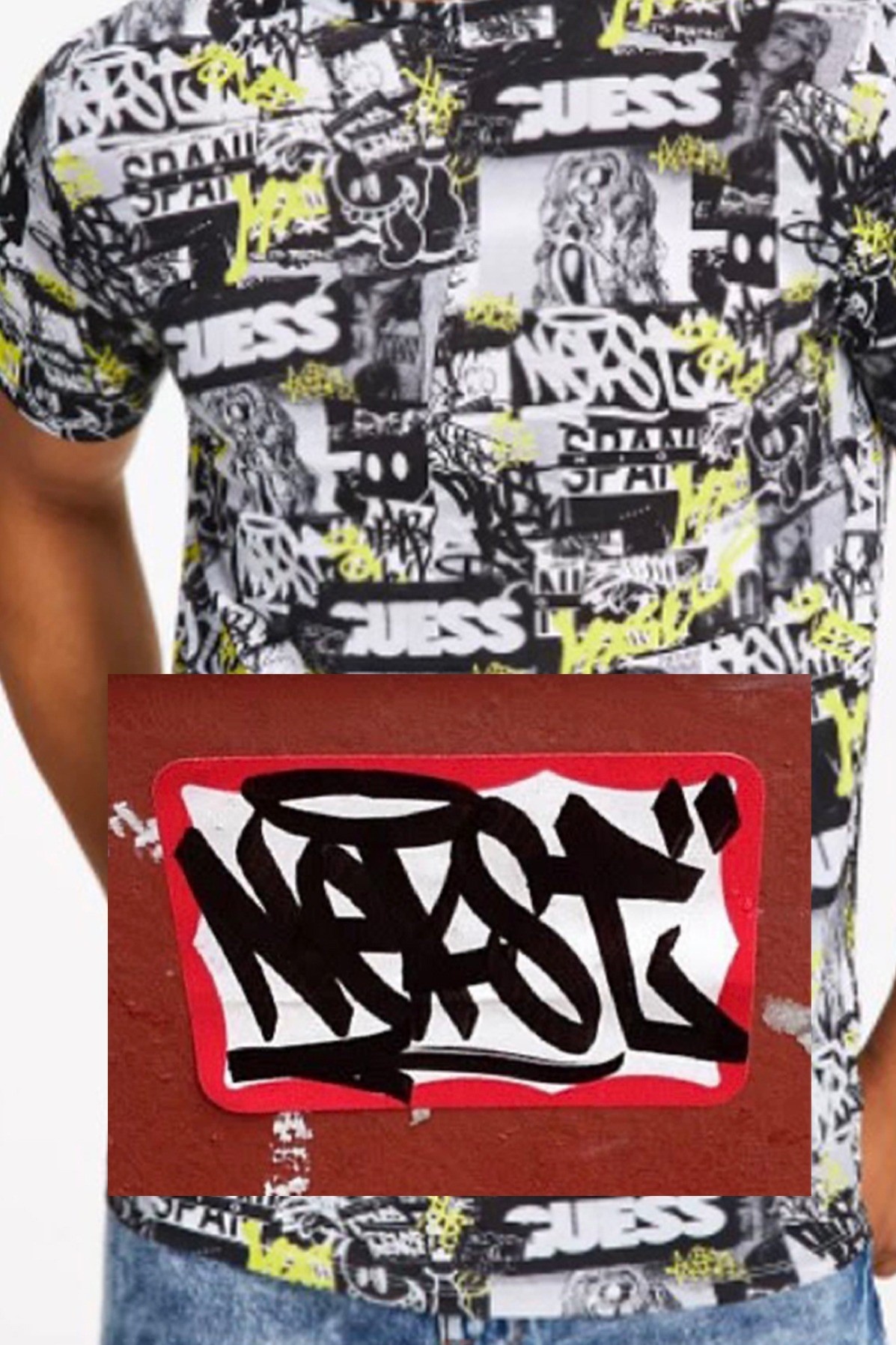 Guess,  đạo nhái,  graffiti ảnh 1 Guess,  dao nhai,  graffiti anh 1