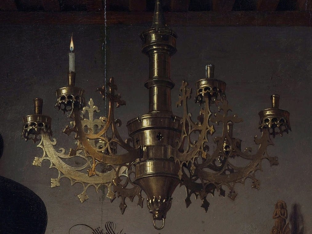 Jan van Eyck,  gay tranh cai, Chan dung Arnolfini,  The Arnolfini Portrait anh 5