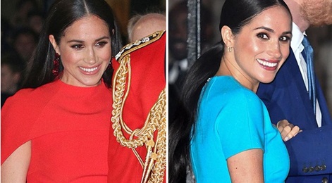 Meghan Markle dien do ruc ro, trang diem dam sau khi roi Hoang gia Anh hinh anh
