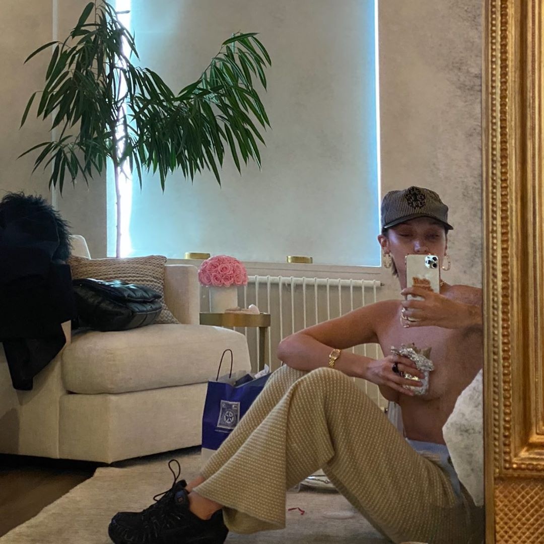 Bella Hadid  ban nude anh 1