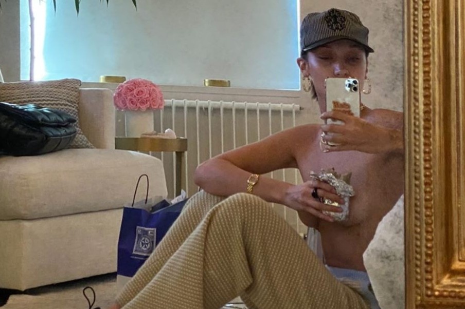 Bella Hadid nghien dang anh khoe vong mot hinh anh