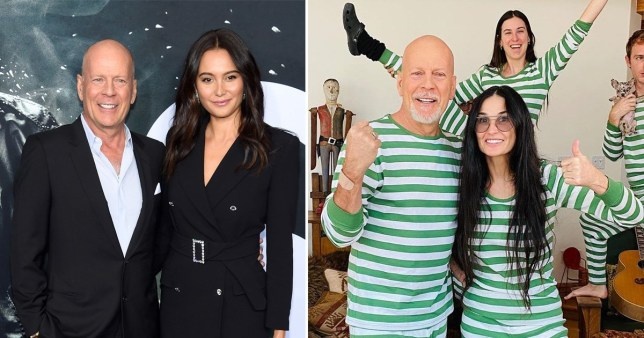 Bruce Willis song cung vo moi vo cu anh 1