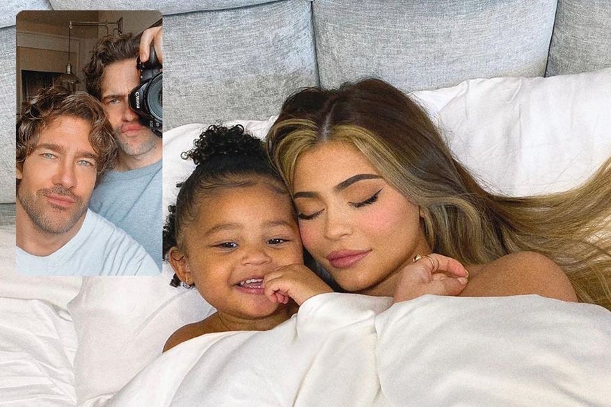 Kylie Jenner va con gai chup anh tap chi bang dien thoai hinh anh