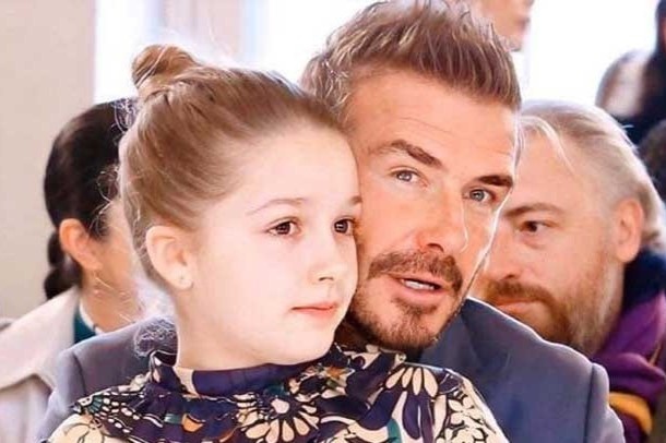 Con gai Beckham khong muon di hoc hinh anh