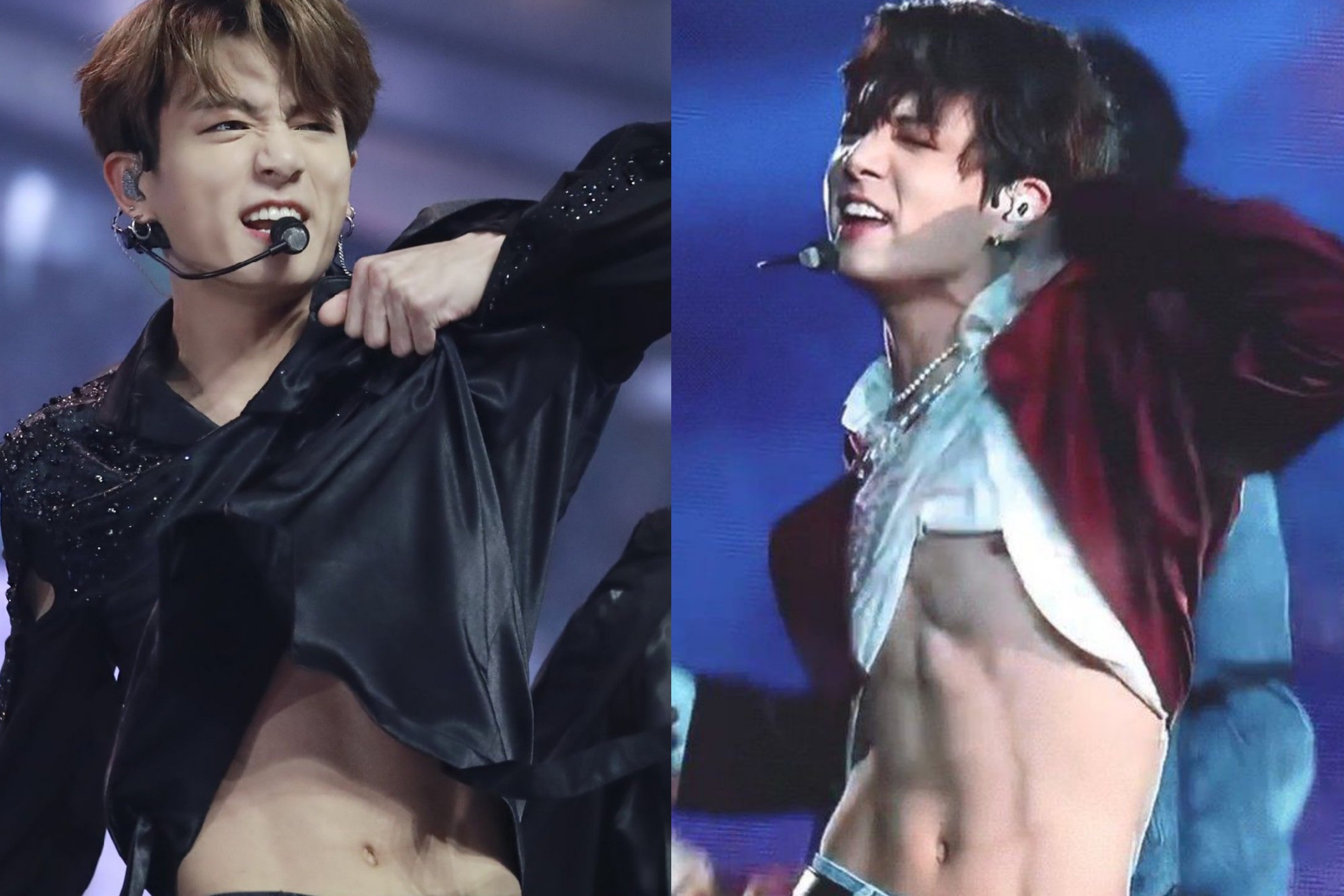 Jung Kook (BTS) va nhung lan khoe co bung tren san khau hinh anh