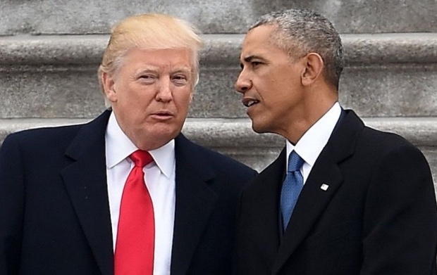 Hinh tuong Tong thong Trump va Obama tren phim anh hinh anh