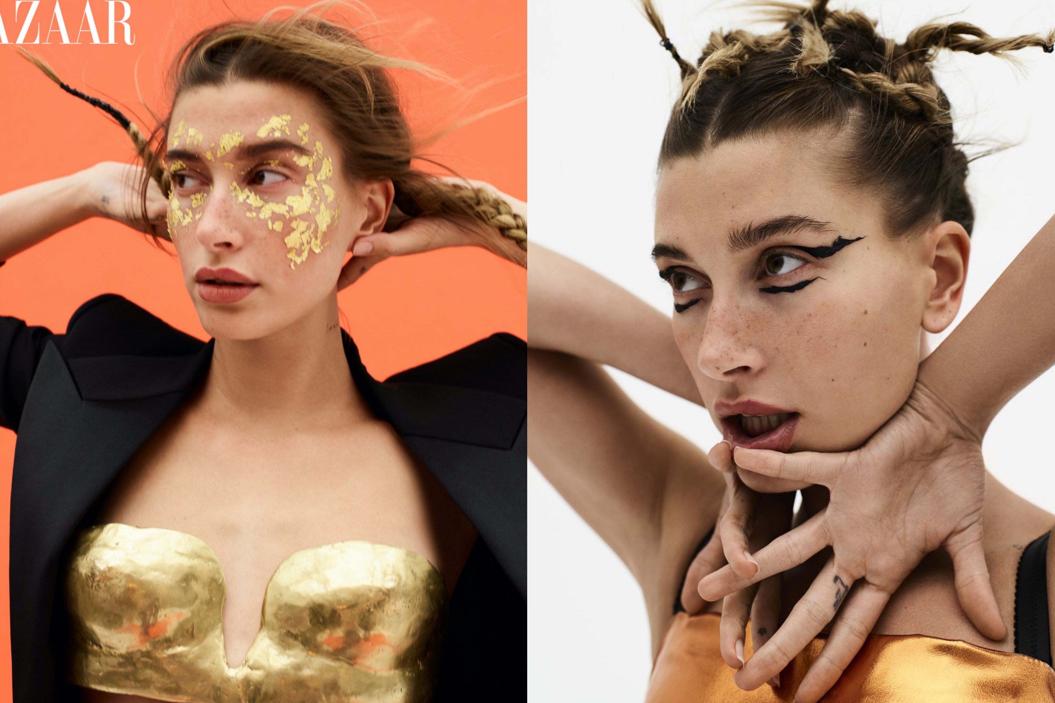 Hailey Bieber dien noi y bang vang hinh anh