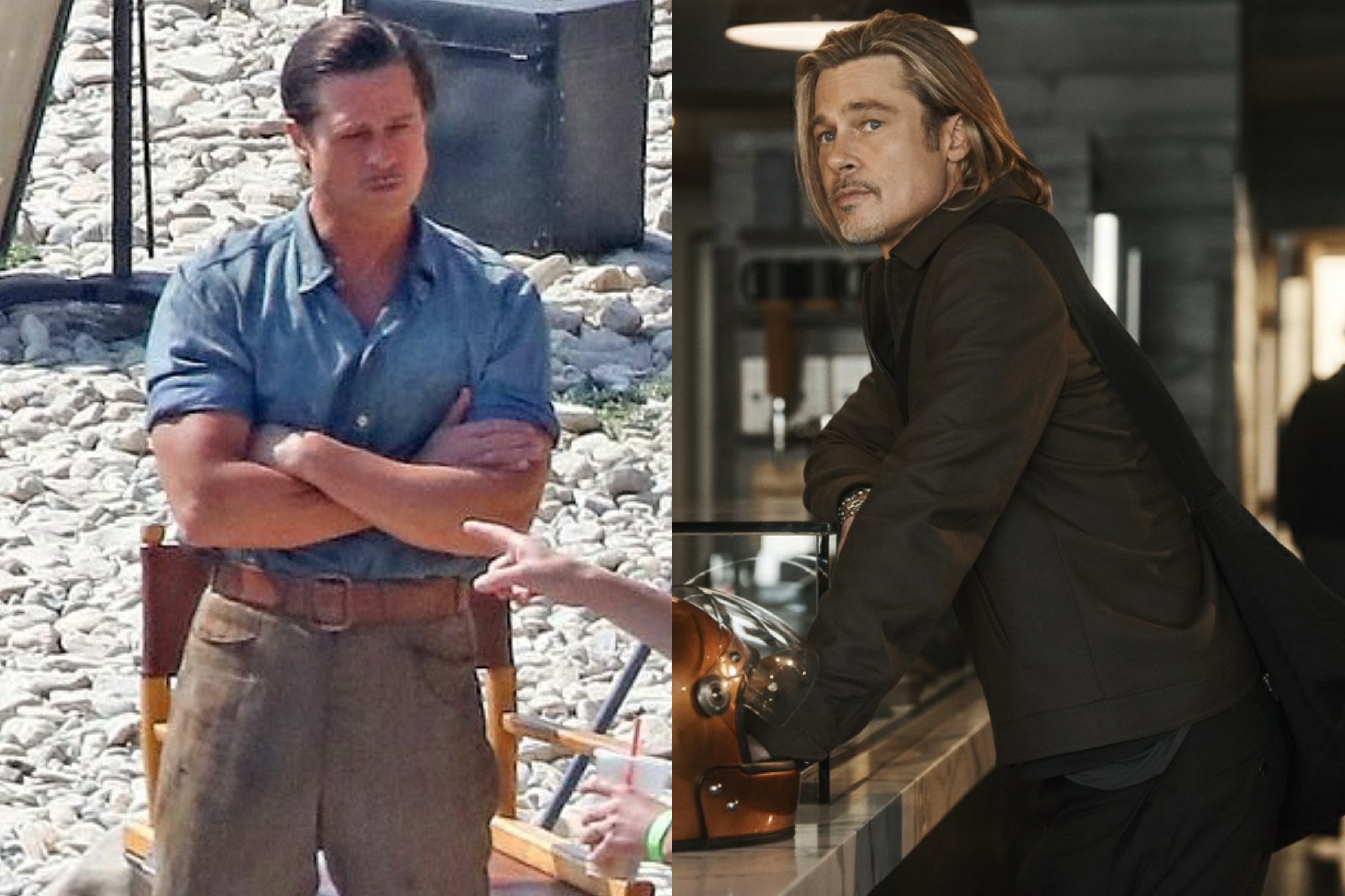 Brad Pitt phong do tren phim truong hinh anh