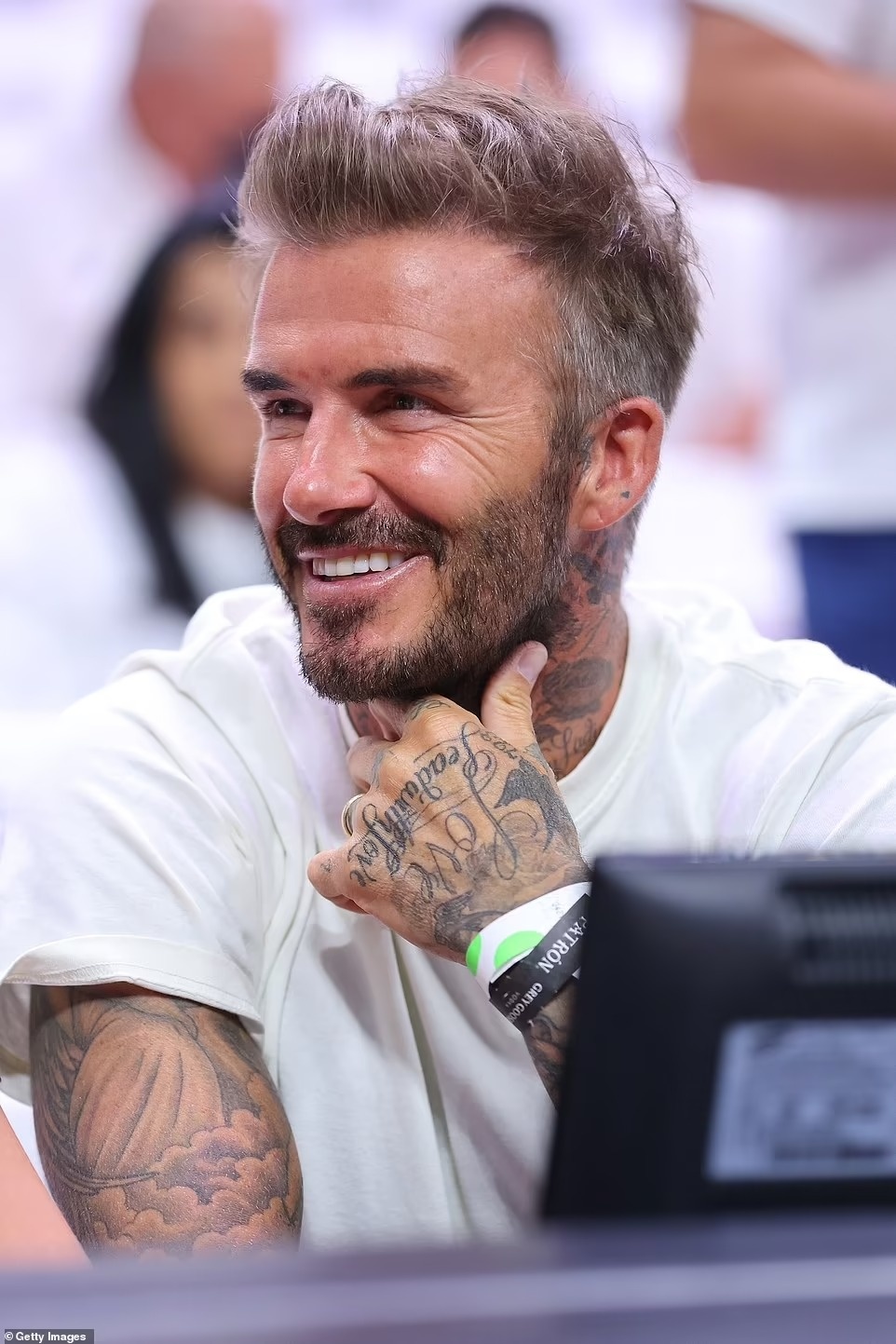 David Beckham xem bong cung con gai anh 4