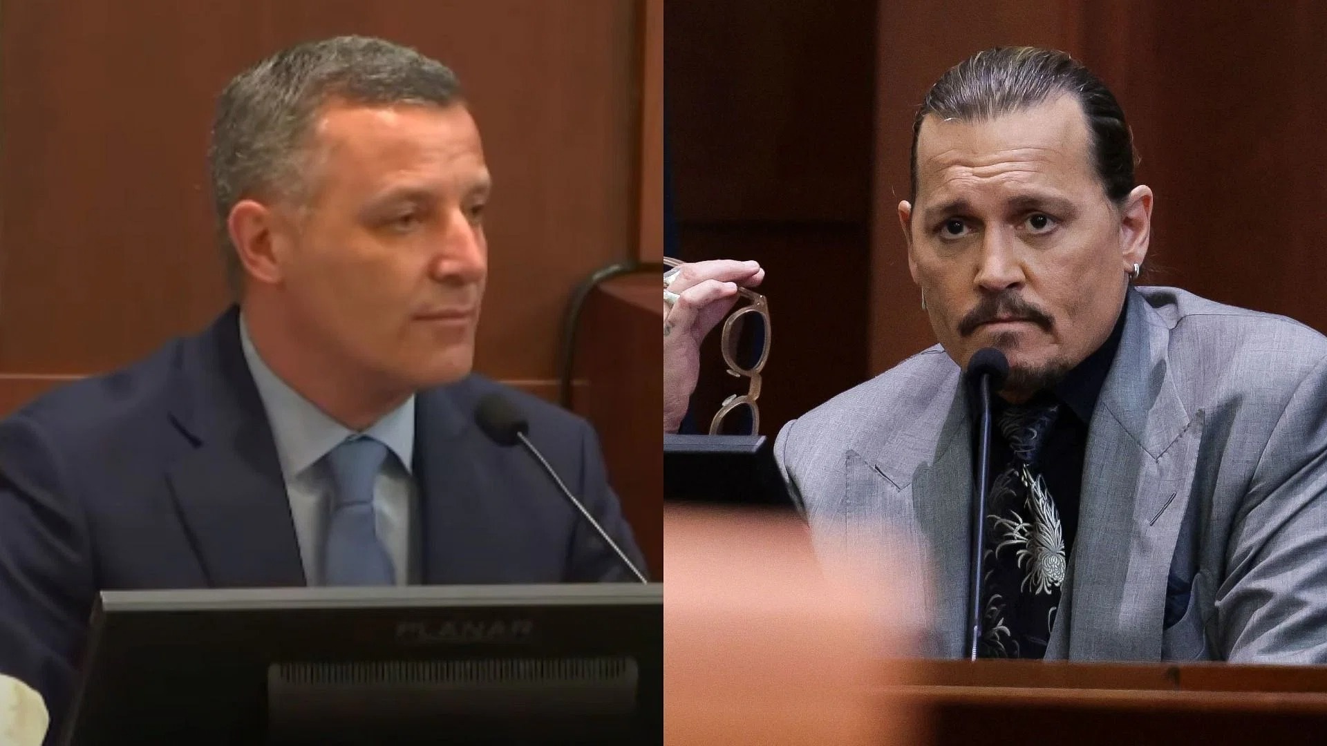 khoanh khac gay cuoi trong phien toa Johnny Depp anh 1