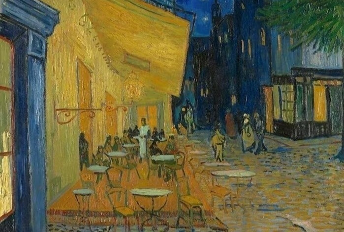 Quan ca phe noi Van Gogh tim thay sac mau cua man dem hinh anh