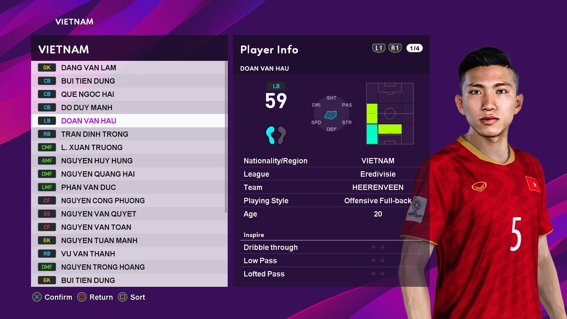 Doan Van Hau xuat hien trong ban mod PES 2020, giong ngoai doi hon hinh anh