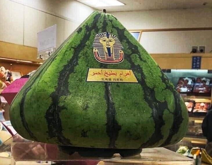 24 trieu dong mot qua dua hau hinh kim tu thap o Nhat hinh anh