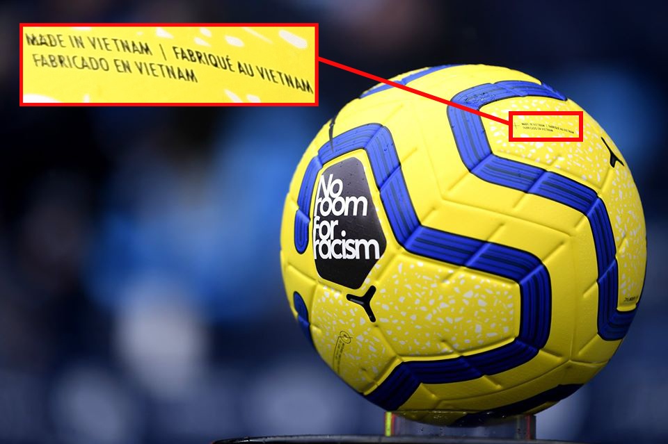 Bóng Ngoại hạng Anh in ‘Made in Vietnam’ khiến dân mạng thích thú ảnh 1 Bong Ngoai hang Anh in ‘Made in Vietnam’ khien dan mang thich thu anh 1