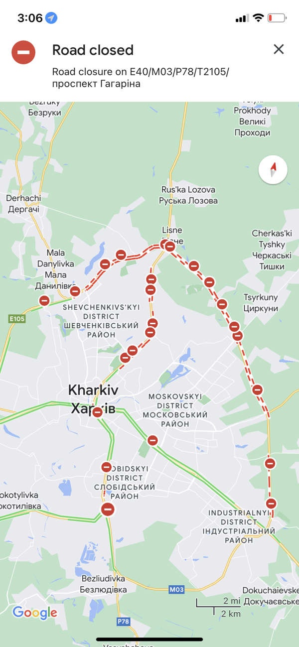 Nga - Ukraine qua google maps anh 1