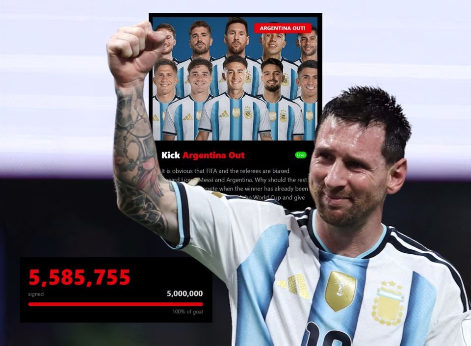 5 triệu chữ ký đòi loại Argentina từ đâu ra?