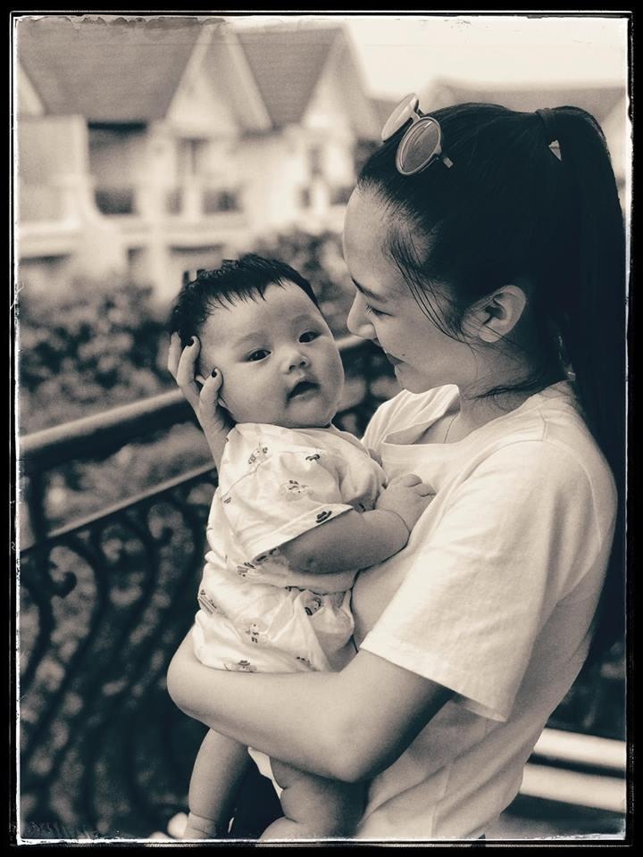 nhan sac dien vien nhi Ha Anh sau sinh anh 14