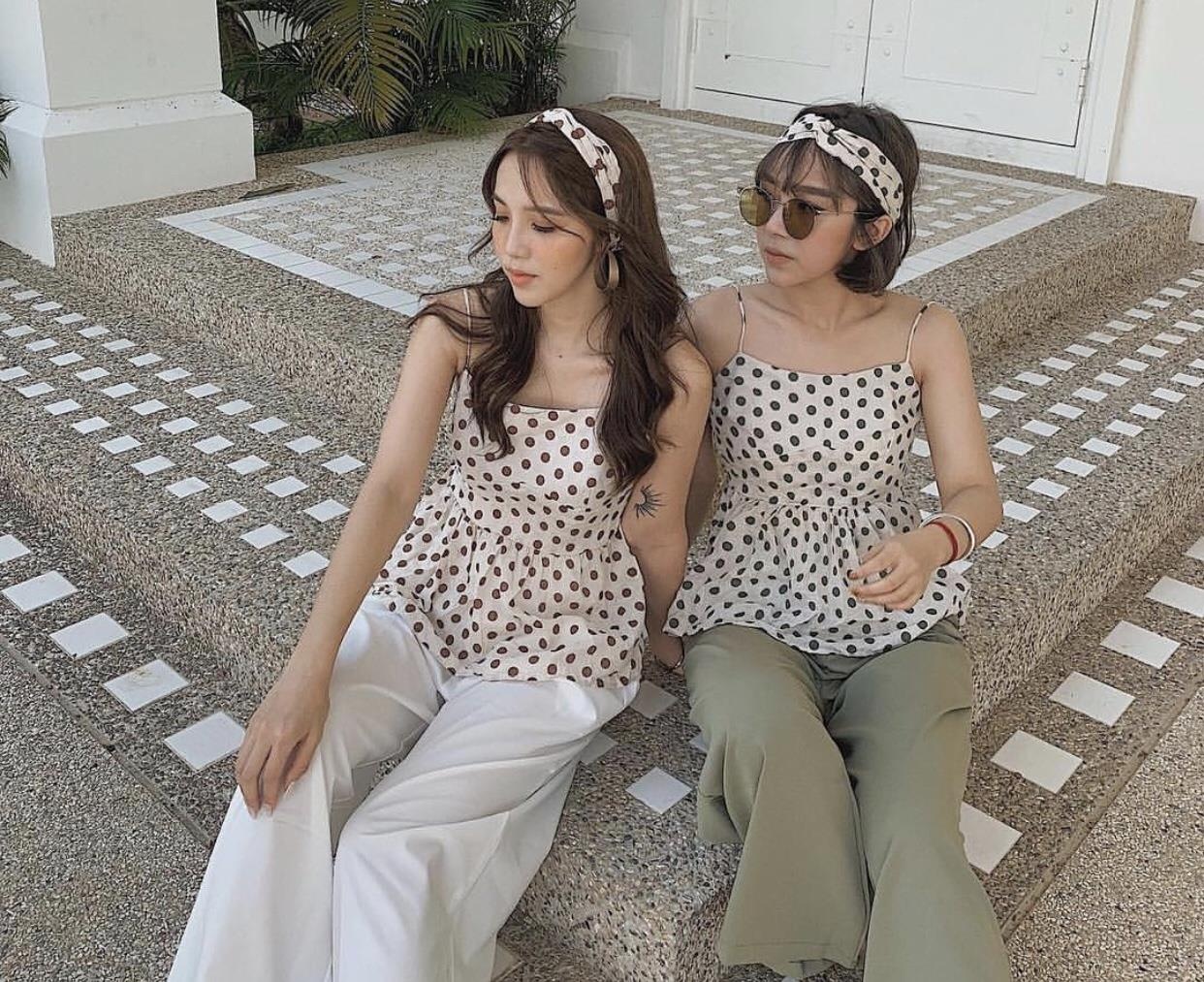 hot girl Ha thanh xinh giong nhau anh 4