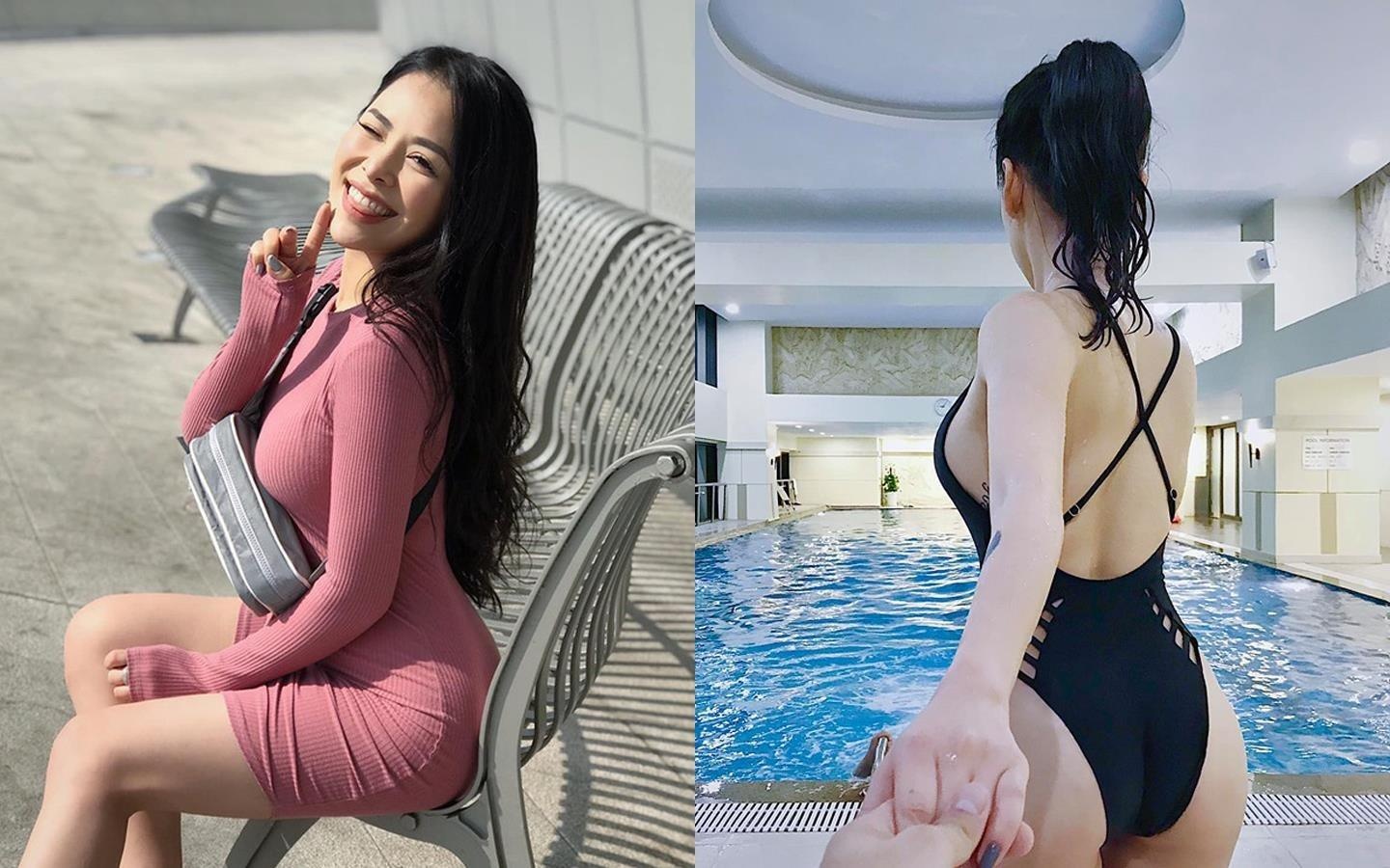 Ban gai Dung 'Ve nha di con' la hot girl phong gym co vong 3 'boc lua' hinh anh