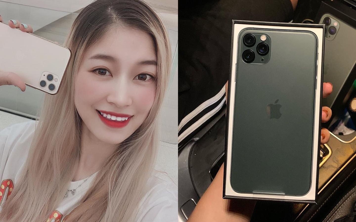 Ban gai cau thu, streamer, hot girl thi nhau khoe dap hop iPhone 11 hinh anh