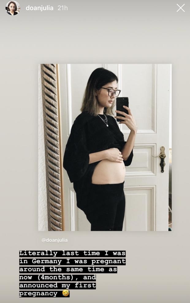 Julia Đoàn mang thai lần 2 ảnh 1 Julia Doan mang thai lan 2 anh 1