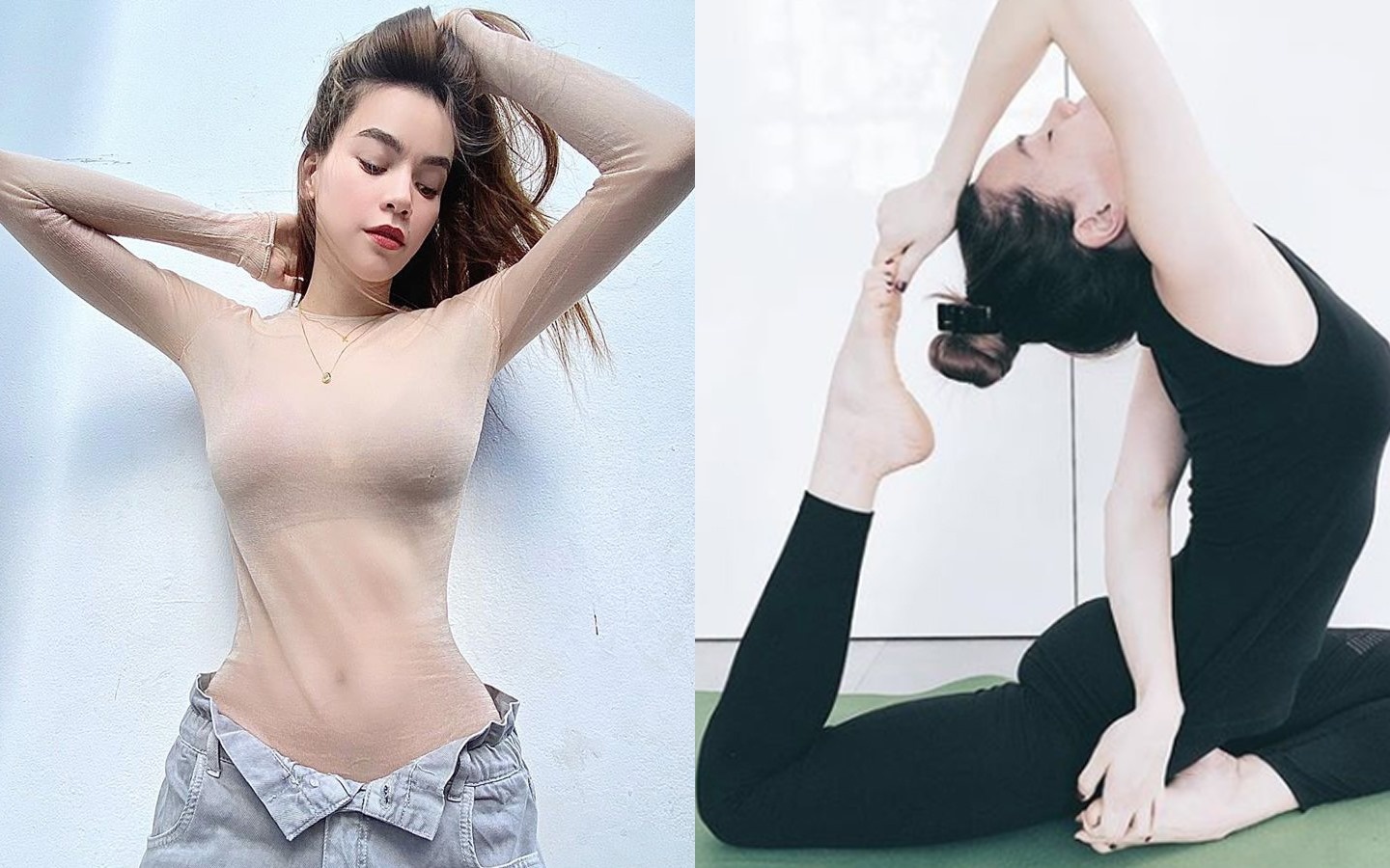 My nhan Viet tap yoga tai nha khi trong lich dien hinh anh