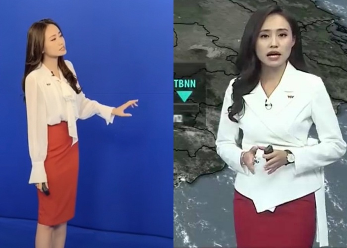 Hau truong BTV di tat, ghi hinh ban tin Thoi tiet truoc phong xanh hinh anh