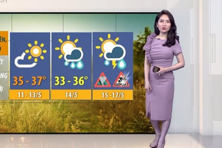 BTV Thoi tiet duoc 'nhuom tim' tren song truyen hinh hinh anh