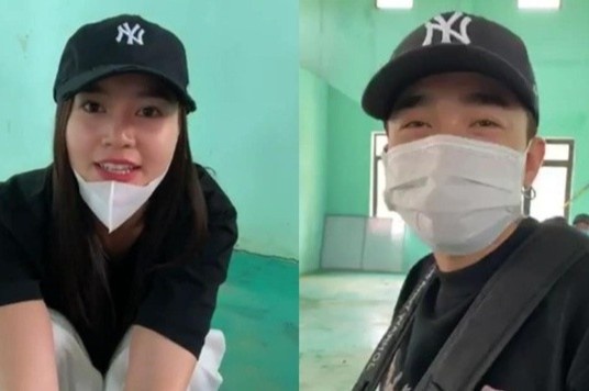 Ninh Duong Lan Ngoc va Chi Dan doi mu doi khi toi mien Trung hinh anh