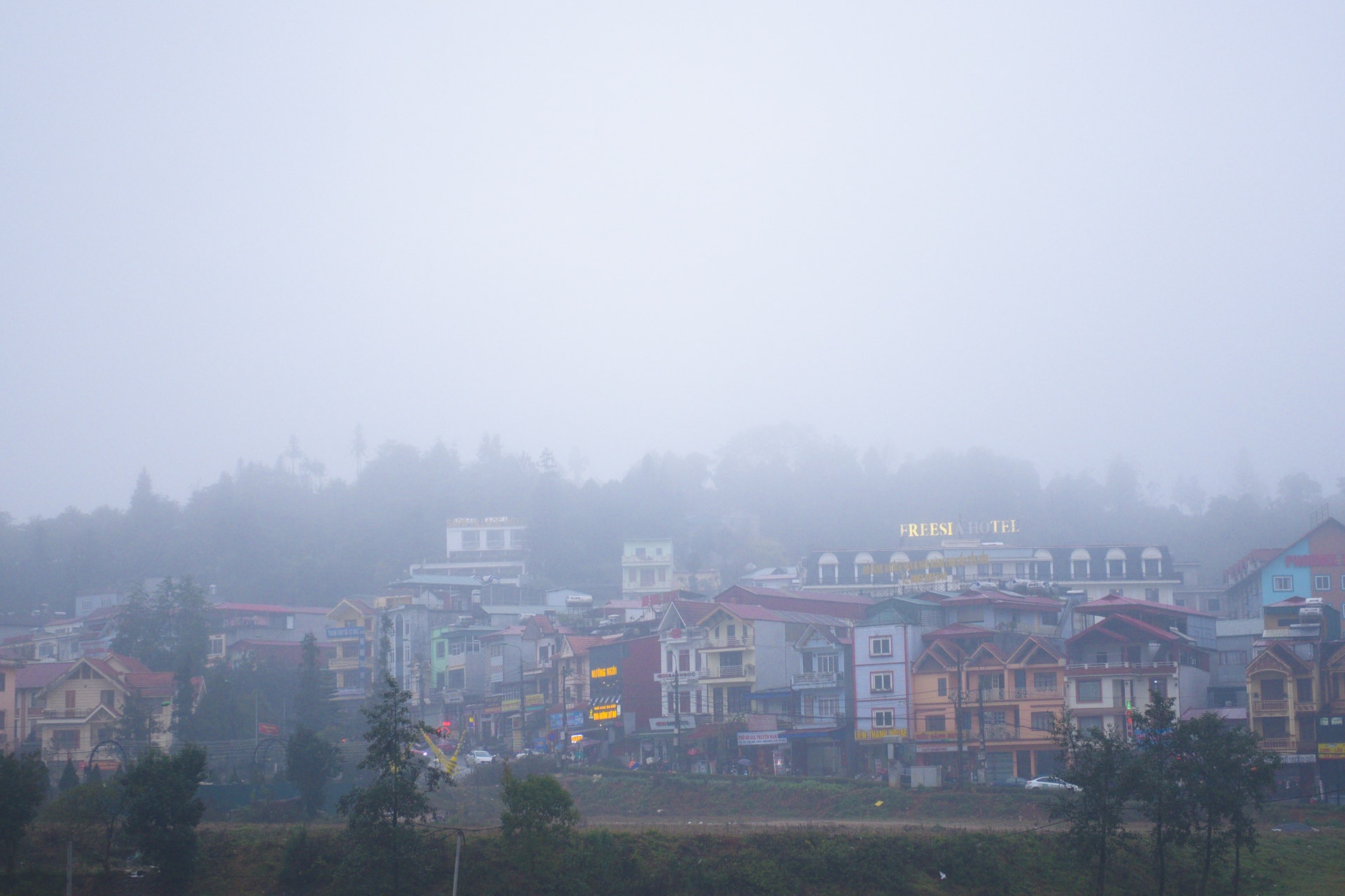 Sa Pa ret dam,  Tet duong lich 2021 anh 1