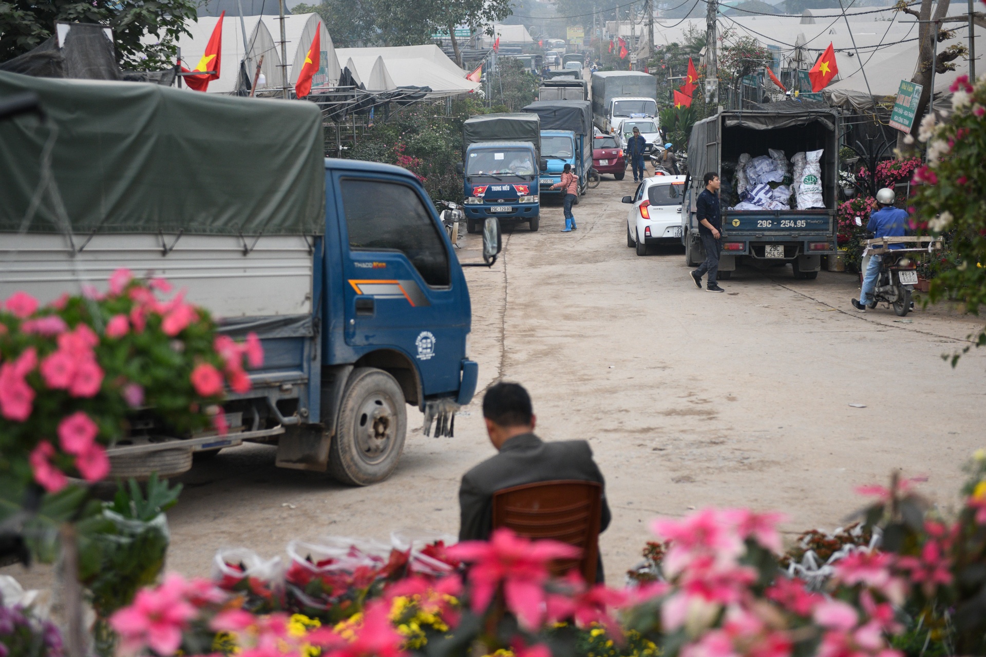Cho hoa ngay tet,  cho hoa tap nap anh 1