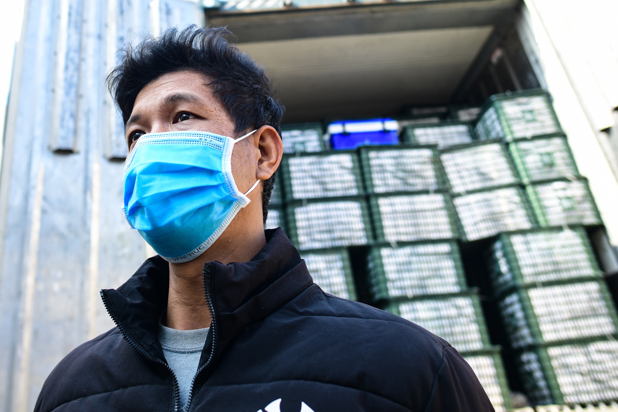 xe container un u vi tac bien,  cua khau Lang Son un tac,  nong san xuat khau anh 1