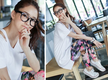 Don thu voi legging hoa tiet hinh anh