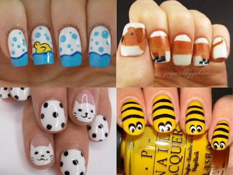 Nail 'chat lu' cho co nang yeu dong vat hinh anh