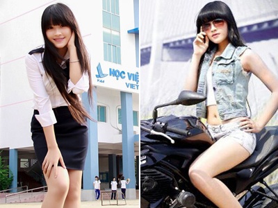 Nu sinh Hoc vien Hang khong nong bong nhu nguoi mau hinh anh