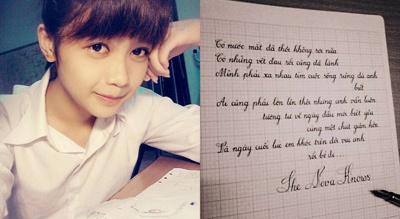 Dan mang me man chu viet dep nhu in cua Mo Naive hinh anh