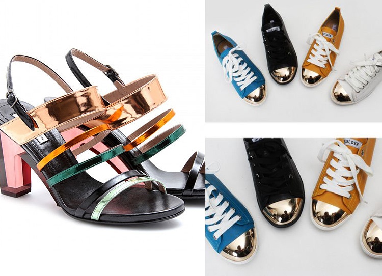 Với các nàng tuổi teen năng động và cá tính, đừng ngại chọn những đôi giày metallic nhiều màu sắc, vì chúng sẽ giúp cho bạn sáng bừng trên phố.