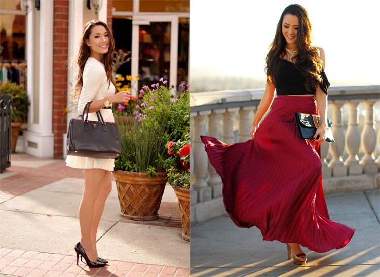  Yểu điệu với váy thì đã có các loại túi xách công sở hay clutch thật sang trọng.