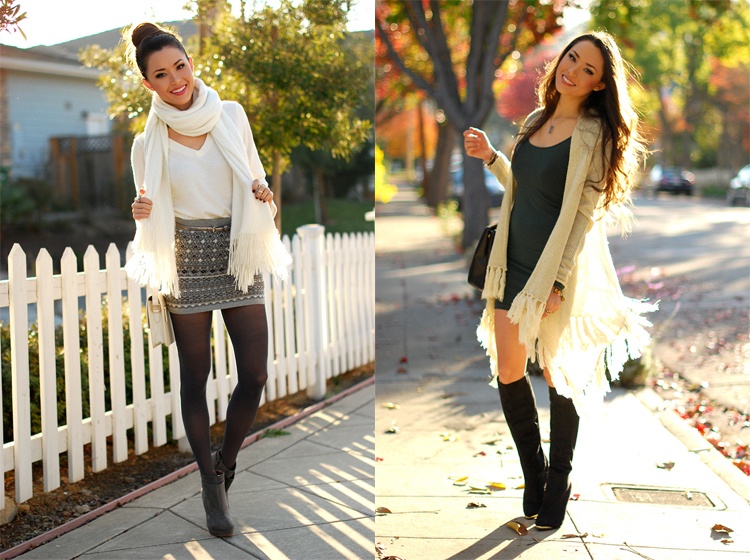 Mùa đông, khăn choàng được tận dụng tối đa về kiểu dáng, chất liệu để Blogger đình đám này thêm nổi bật giữa phố phường. 