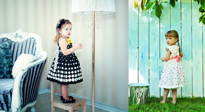 Anna cũng rất yêu các họa tiết chấm bi, vì chúng như những viên kẹo tròn tròn giúp cô bé thêm ngọt lịm trong mắt mọi người.