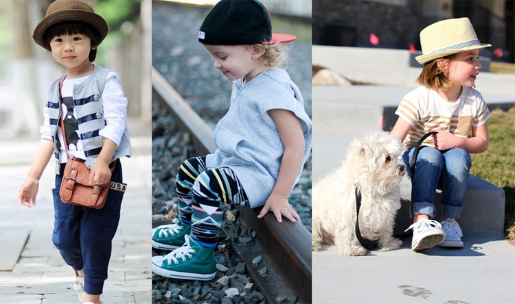 Trong khi đó, các kiểu nón thời trang lại thu hút các cô cậu nhỏ có style cá tính, hiện đại.
