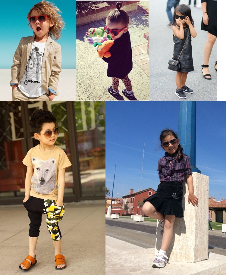 Ngoài kính mặt gương, các kiểu kính đáng yêu khác cũng được các nhóc tì trên khắp thế giới yêu thích, vì chúng giúp bảo vệ mắt xinh và tăng thêm nét độc đáo cho style mùa hè của bé.