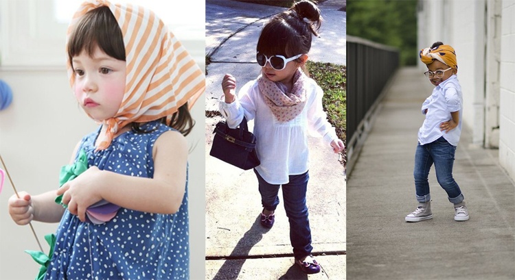 Khăn choàng trở thành loại phụ kiện không thể thiếu để cô cậu nhóc vừa che nắng, vừa trở nên sành điệu và cá tính hơn.