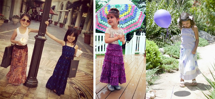 Và đã vào hè thì không thể thiếu váy maxi dễ thương để cùng mẹ dạo chơi trên biển hay shopping trên phố…