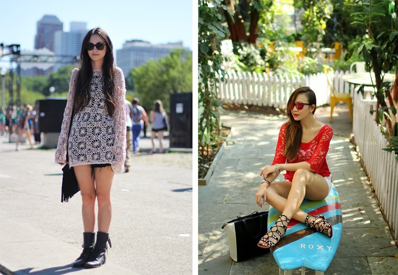 Khi xuống phố, crochet tha hồ biến hóa với nhiều kiểu dáng, màu sắc khác nhau.